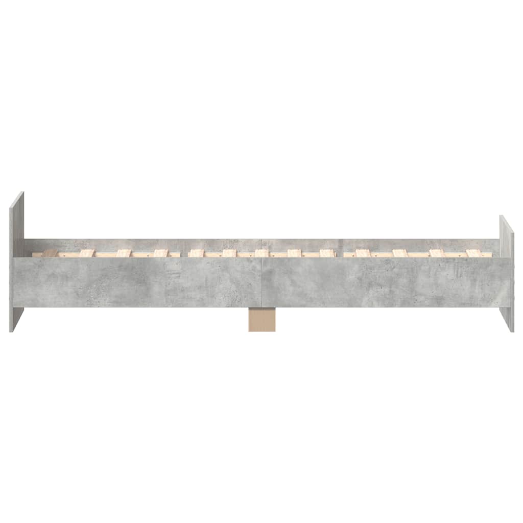 Bettgestell Betongrau 90x200 cm Holzwerkstoff