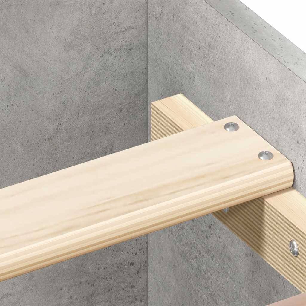 Bettgestell Betongrau 90x200 cm Holzwerkstoff