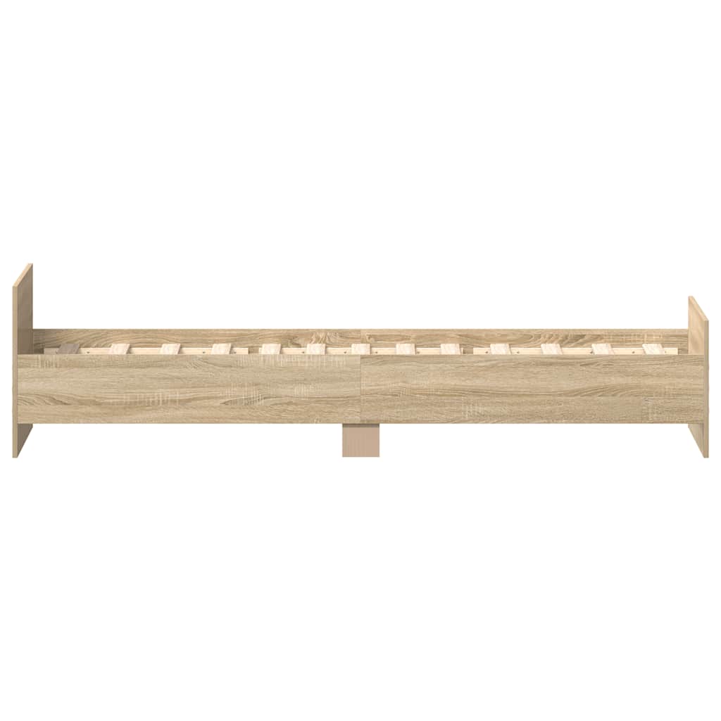 Bettgestell ohne Matratze Sonoma-Eiche 100x200 cm Holzwerkstoff