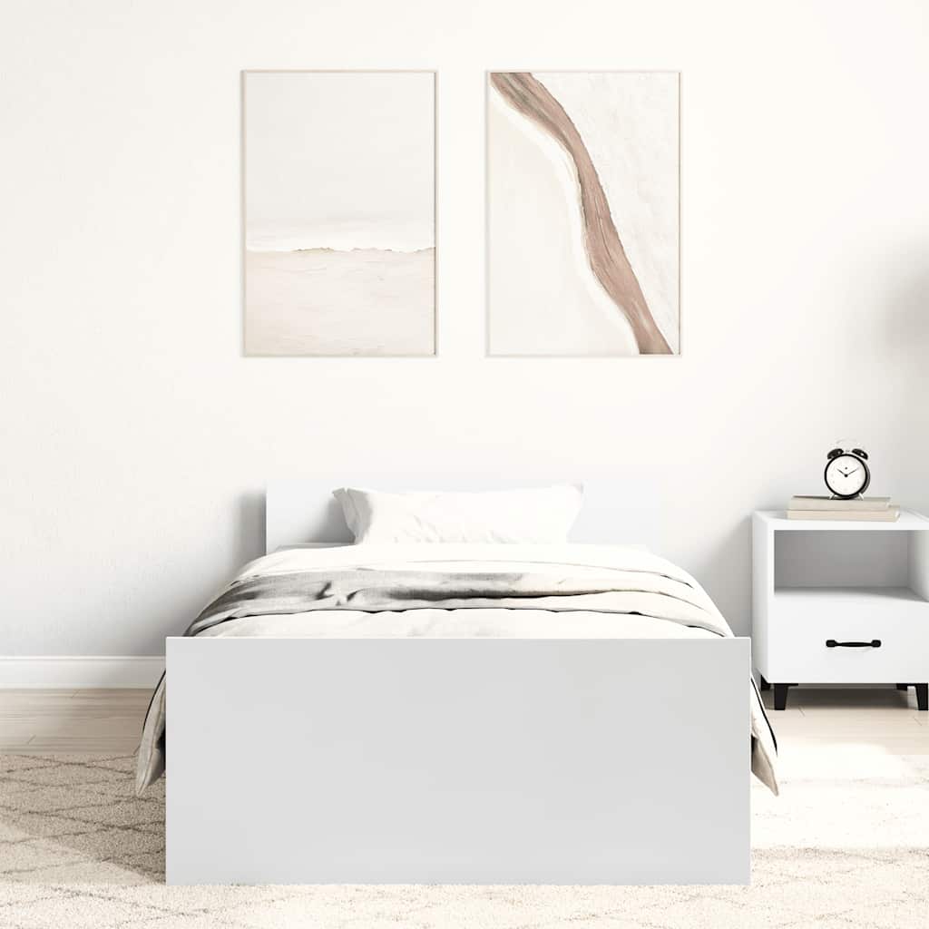 Bettgestell Weiß 90x190 cm Holzwerkstoff