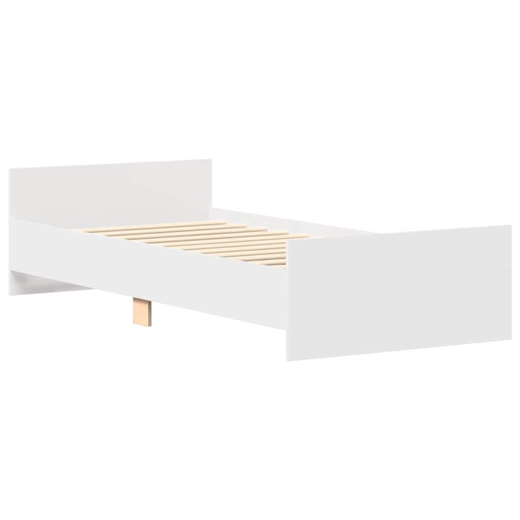 Bettgestell Weiß 90x190 cm Holzwerkstoff