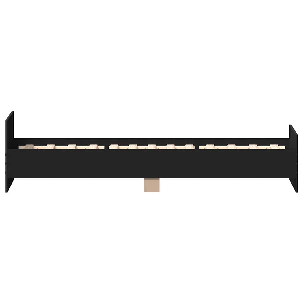 Bettgestell Schwarz 90x190 cm Holzwerkstoff