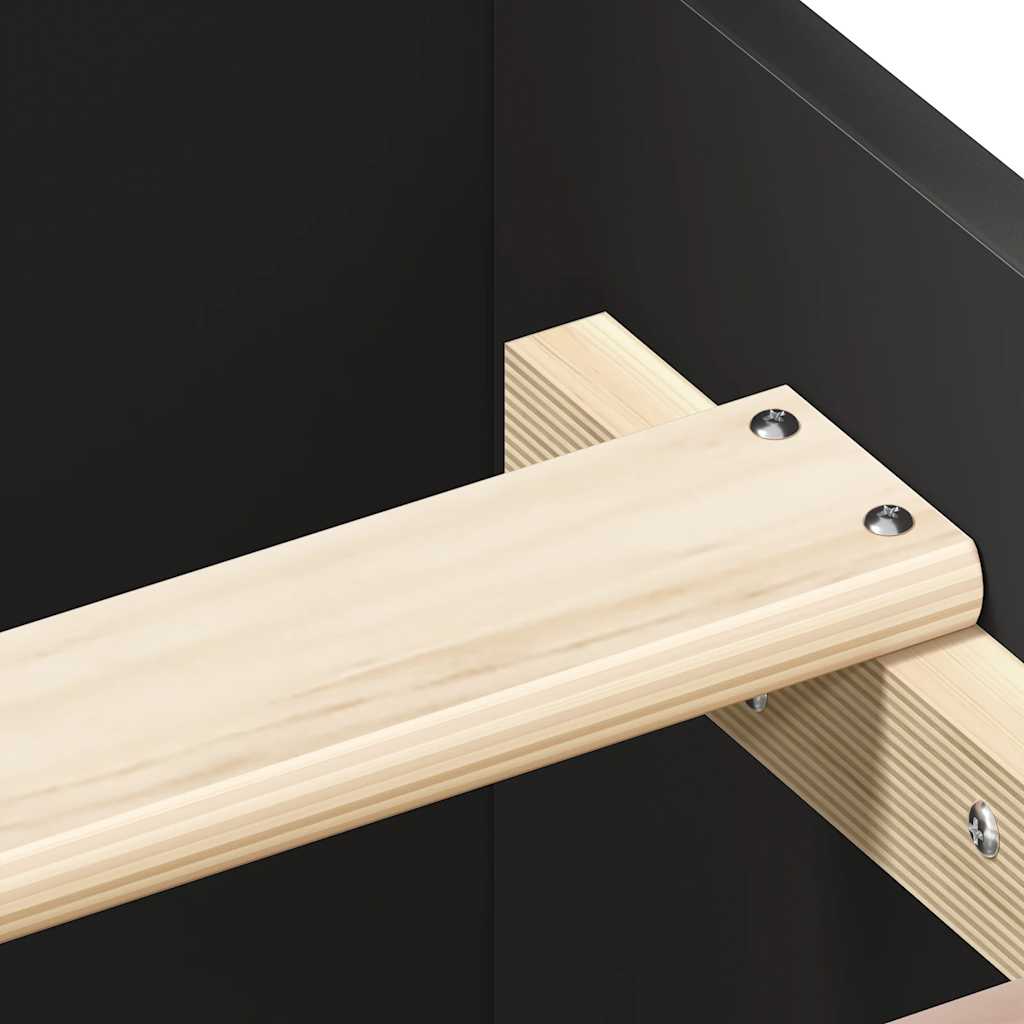 Bettgestell Schwarz 90x190 cm Holzwerkstoff