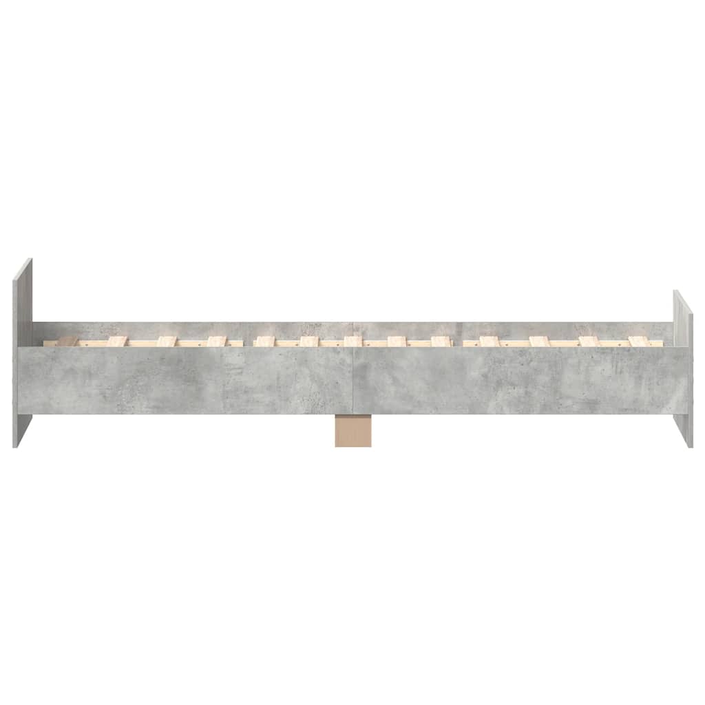 Bettgestell Betongrau 75x190 cm Holzwerkstoff
