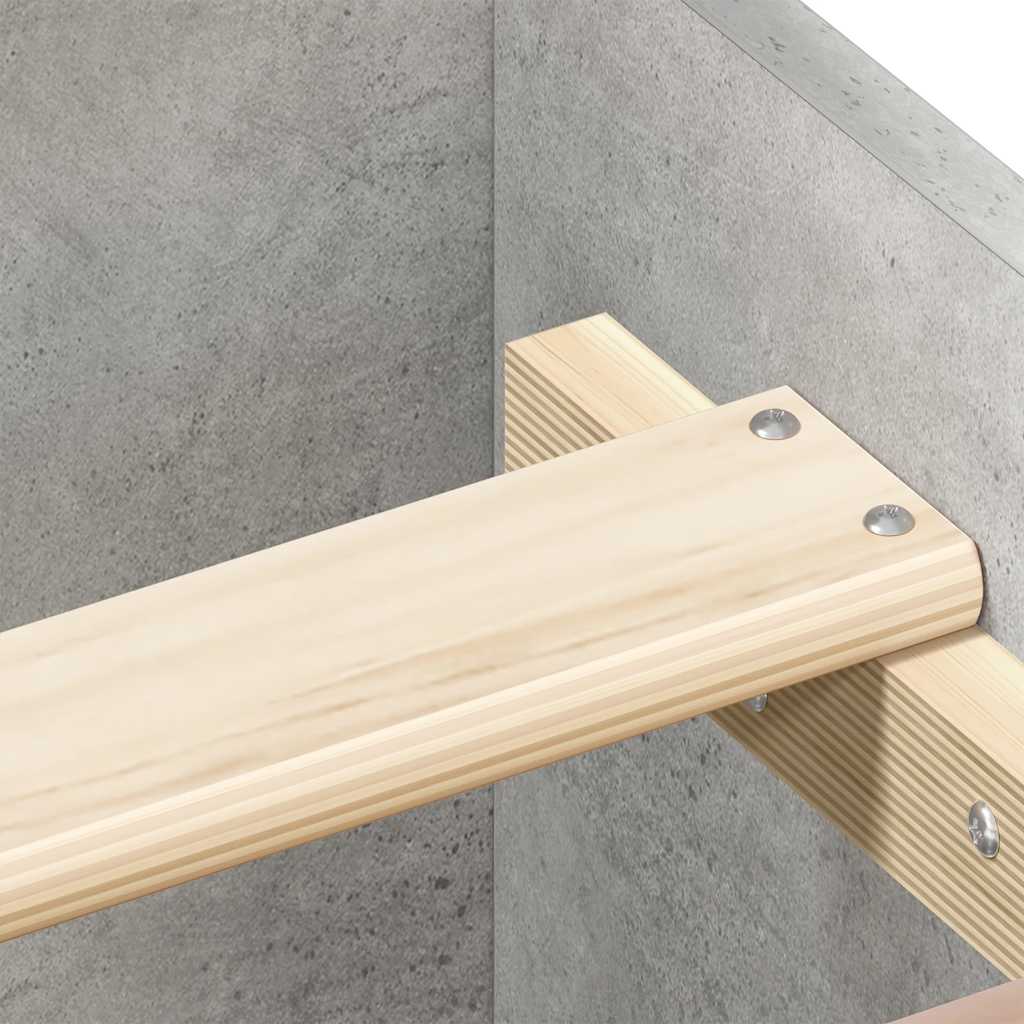 Bettgestell Betongrau 75x190 cm Holzwerkstoff