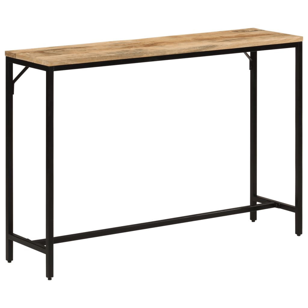 Konsolentisch 110x30x75 cm Raues Massivholz Mango und Eisen