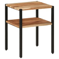Beistelltisch 35x35x45 cm Massivholz Akazie und Eisen