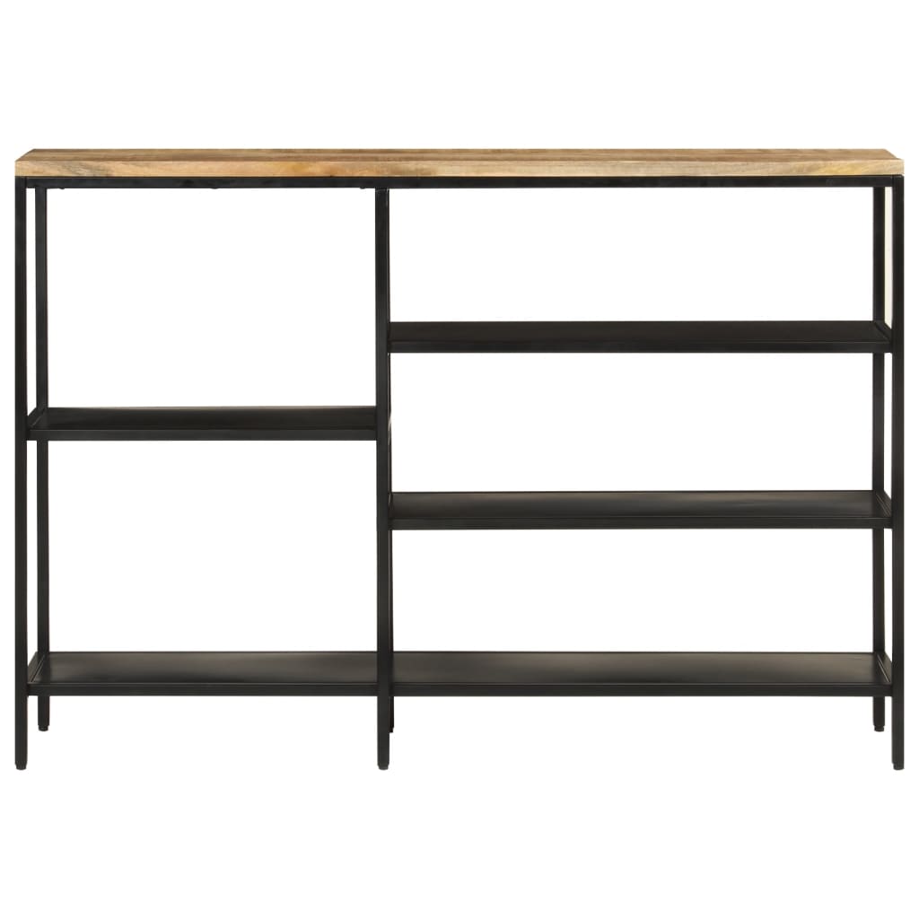 Konsolentisch 110x30x75 cm Raues Massivholz Mango und Eisen