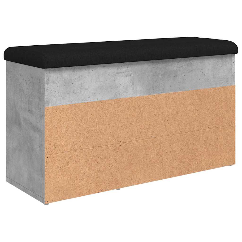 Schuhbank Betongrau 82x32x45,5 cm Holzwerkstoff