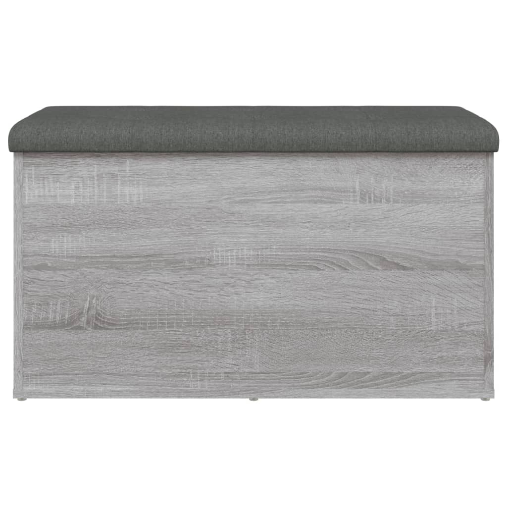 Sitzbank mit Stauraum Grau Sonoma 82x42x45 cm Holzwerkstoff