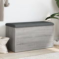 Sitzbank mit Stauraum Grau Sonoma 82x42x45 cm Holzwerkstoff