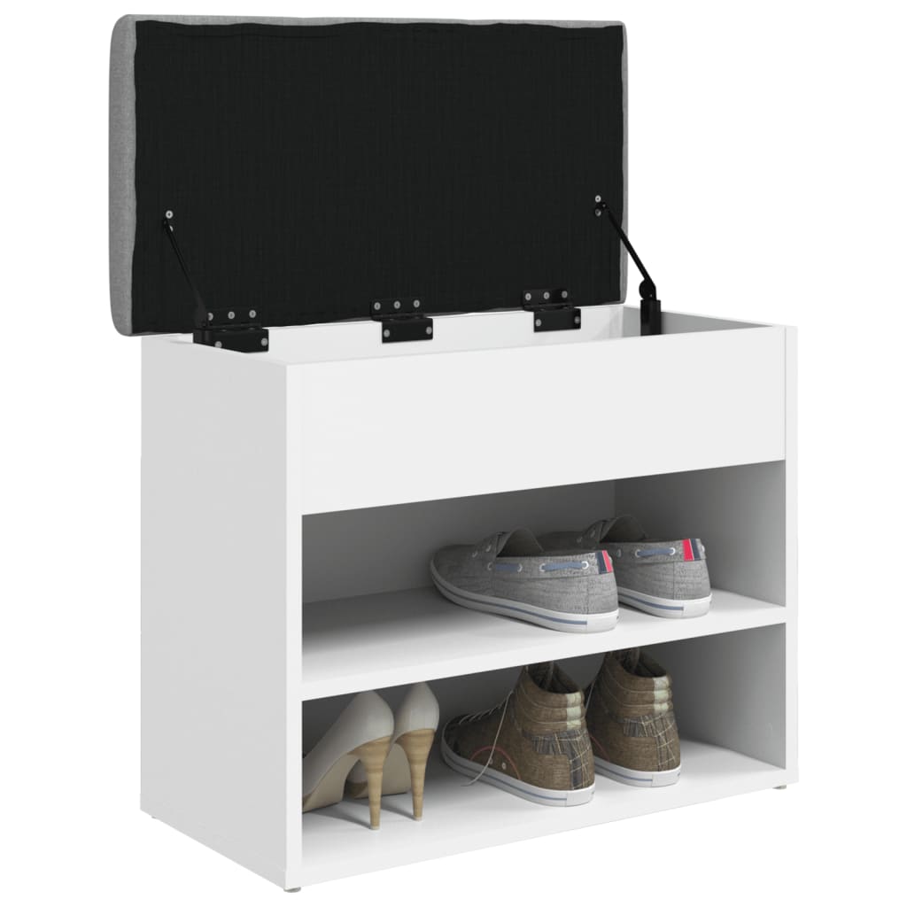 Schuhbank Weiß 62 x 32 x 50 cm Holzwerkstoff