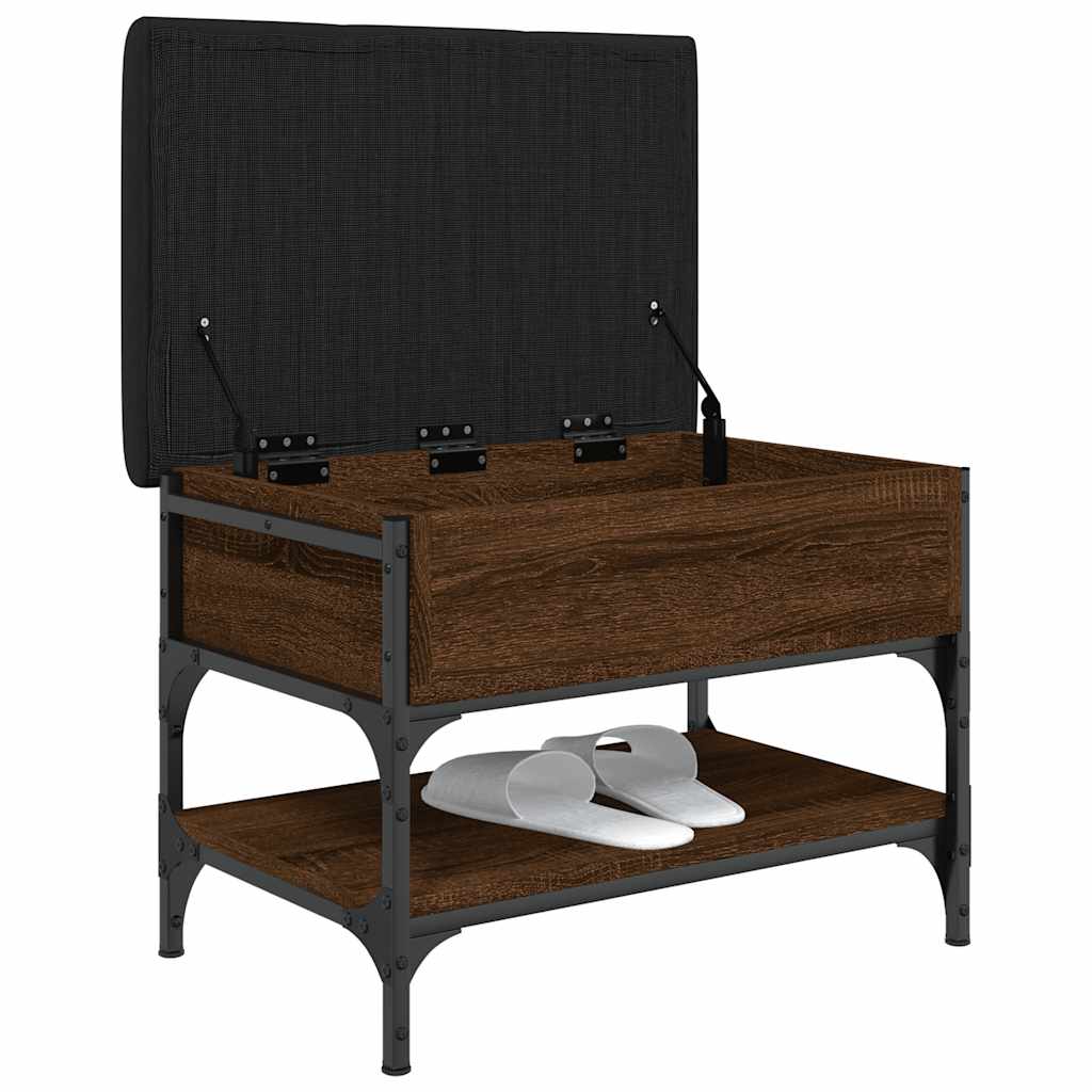 Schuhbank Braun Eichen-Optik 62x42x45 cm Holzwerkstoff