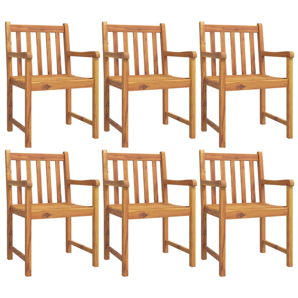 Gartenstühle 6 Stk. 56x55,5x90 cm Massivholz Akazie