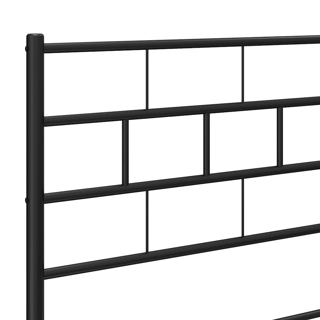 Ersatz-Kopfteil Metall Schwarz 180 cm