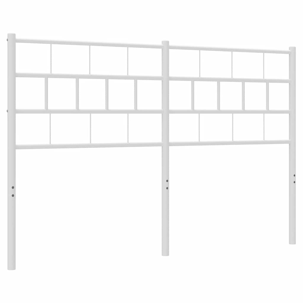 Ersatz-Kopfteil Metall Weiß 135 cm