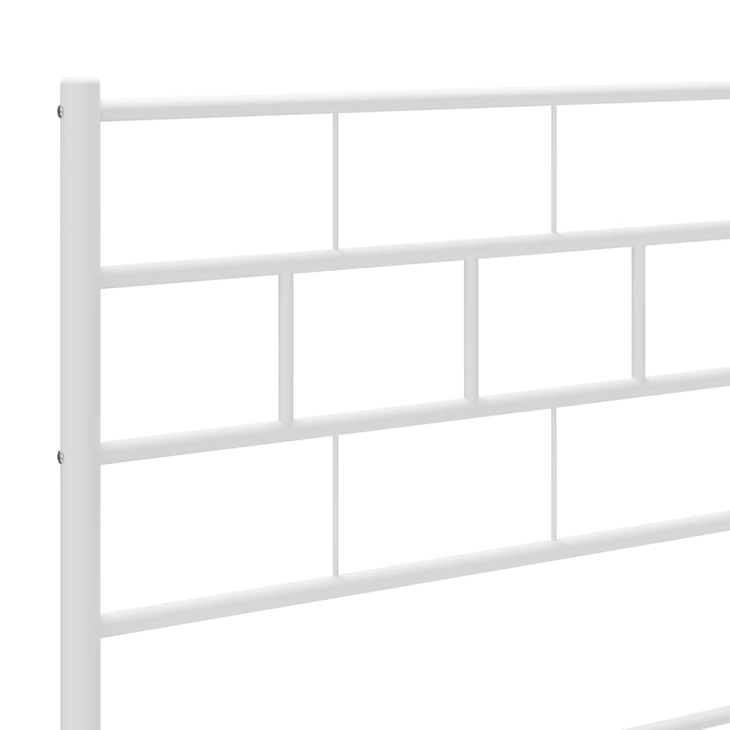 Ersatz-Kopfteil Metall Weiß 180 cm