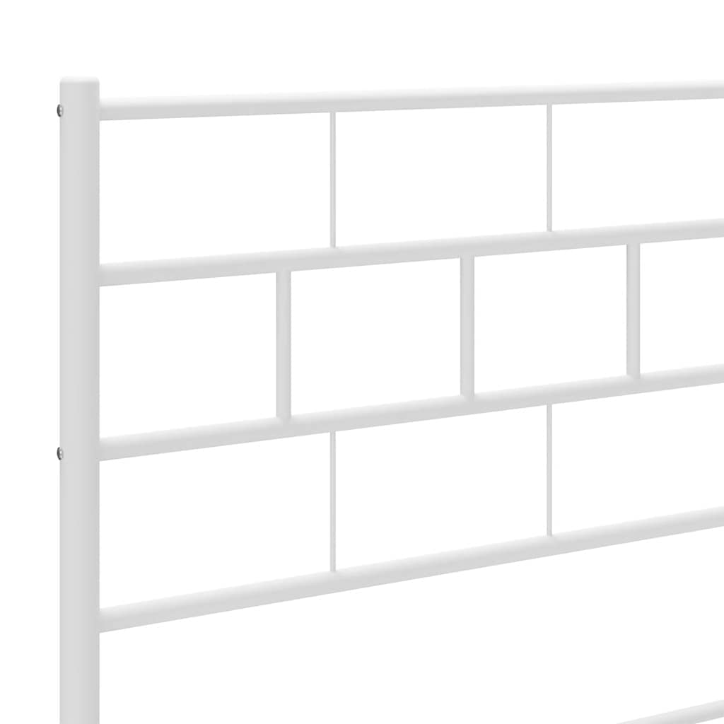 Ersatz-Kopfteil Metall Weiß 193 cm