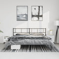 Bettgestell mit Kopfteil Metall Schwarz 183x213 cm