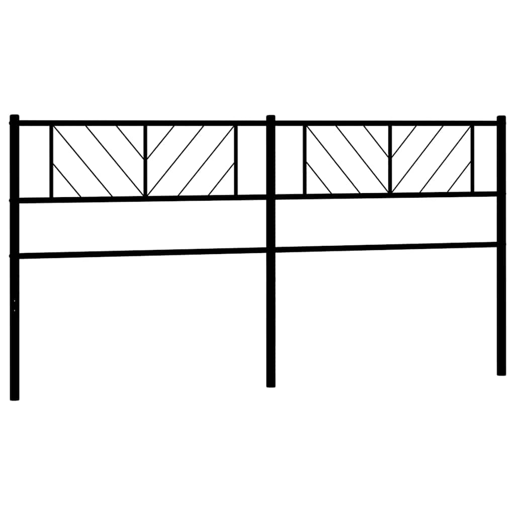 Ersatz-Kopfteil Metall Schwarz 193 cm