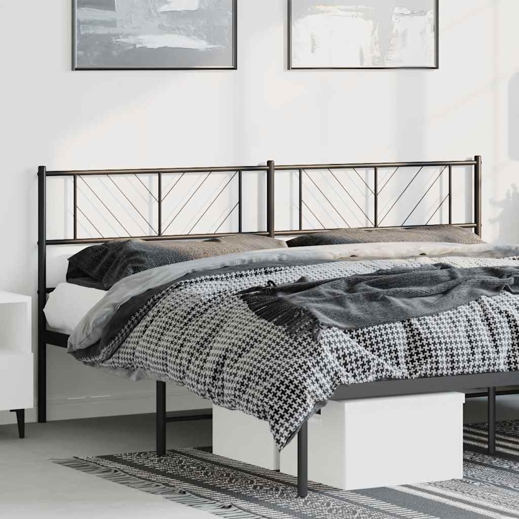 Ersatz-Kopfteil Metall Schwarz 193 cm