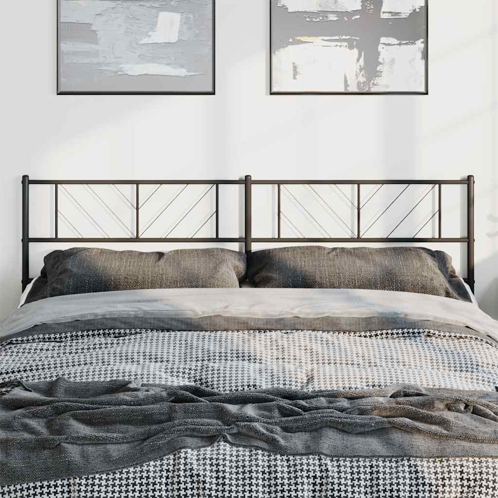 Ersatz-Kopfteil Metall Schwarz 193 cm