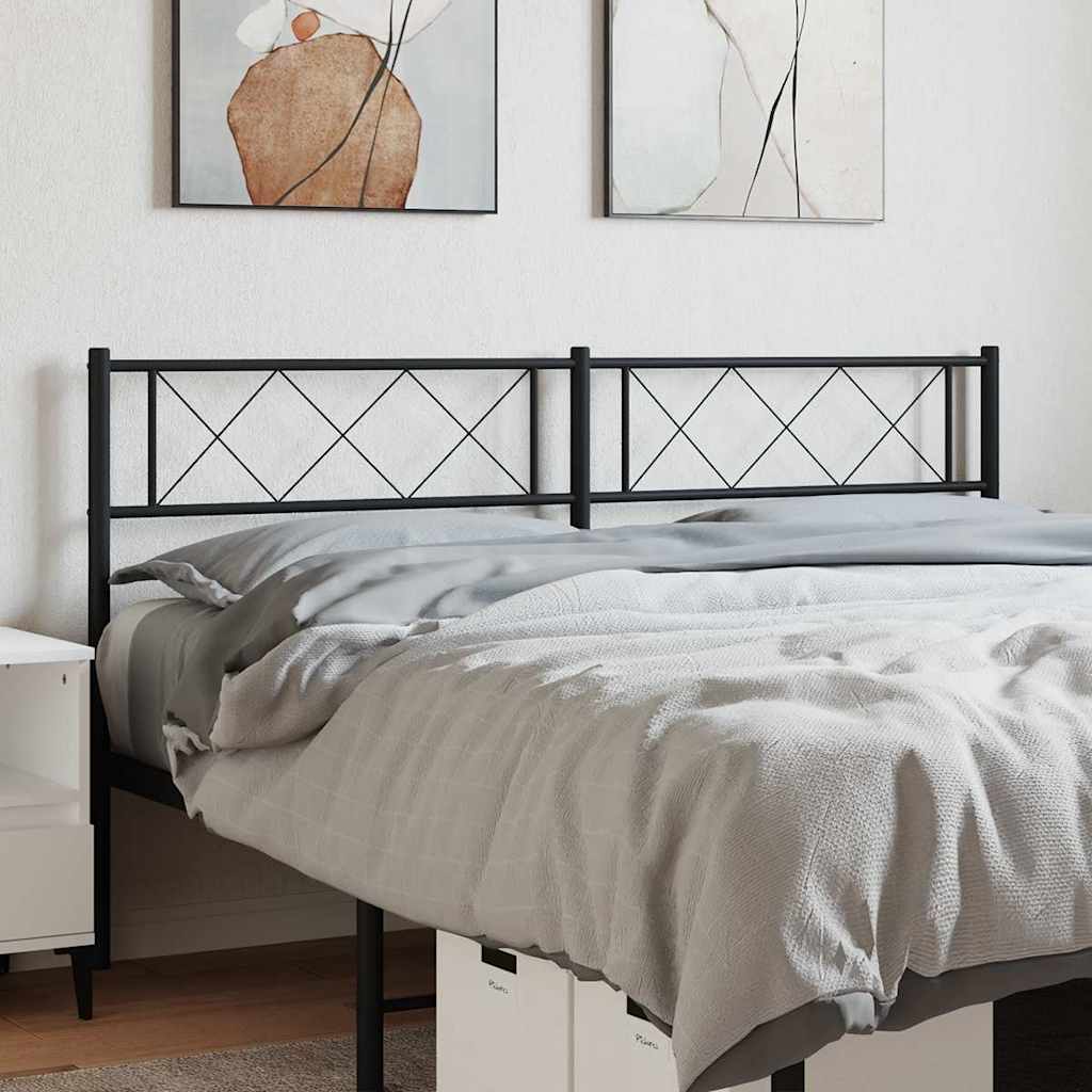 Ersatz-Kopfteil Metall Schwarz 120 cm