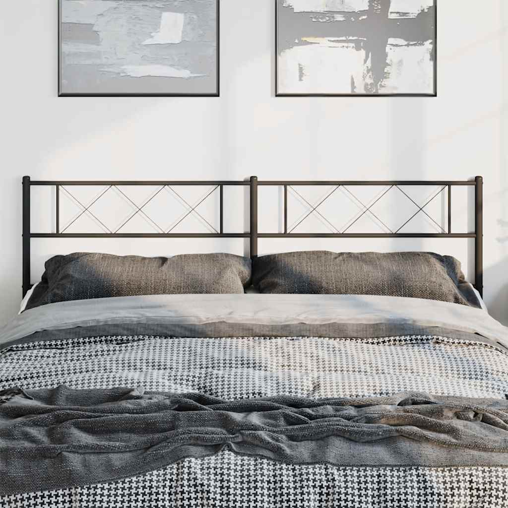 Ersatz-Kopfteil Metall Schwarz 180 cm