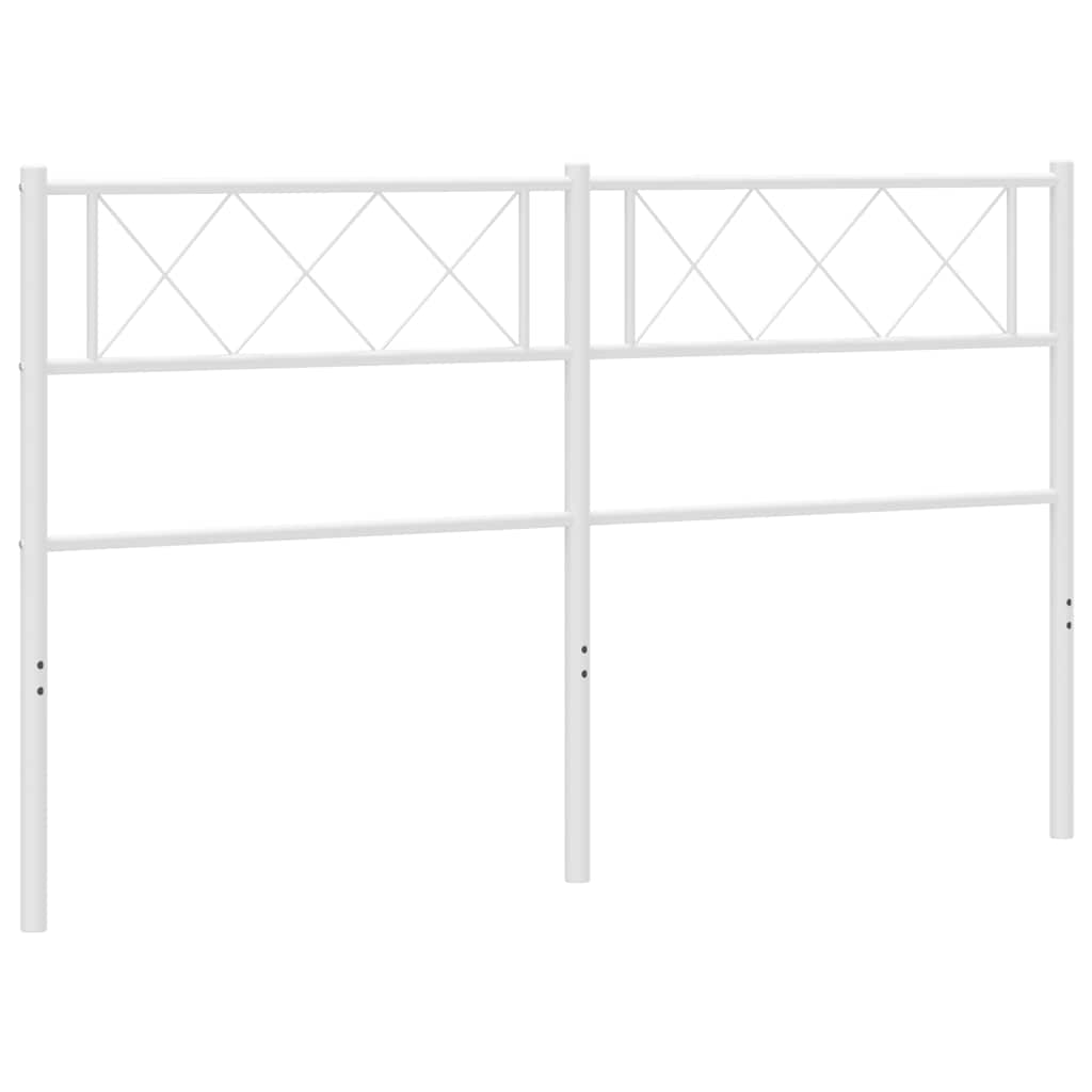 Ersatz-Kopfteil Metall Weiß 150 cm