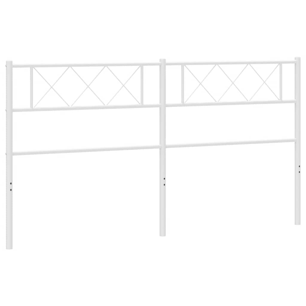 Ersatz-Kopfteil Metall Weiß 180 cm