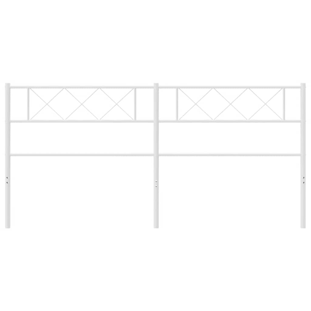 Ersatz-Kopfteil Metall Weiß 180 cm