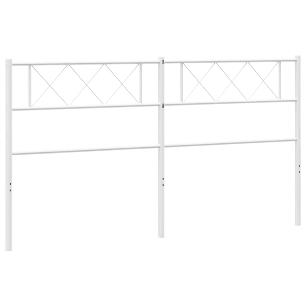 Ersatz-Kopfteil Metall Weiß 193 cm