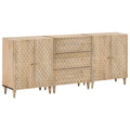 Beistellschränke 3 Stk. 60x33x75 cm Massivholz Mango