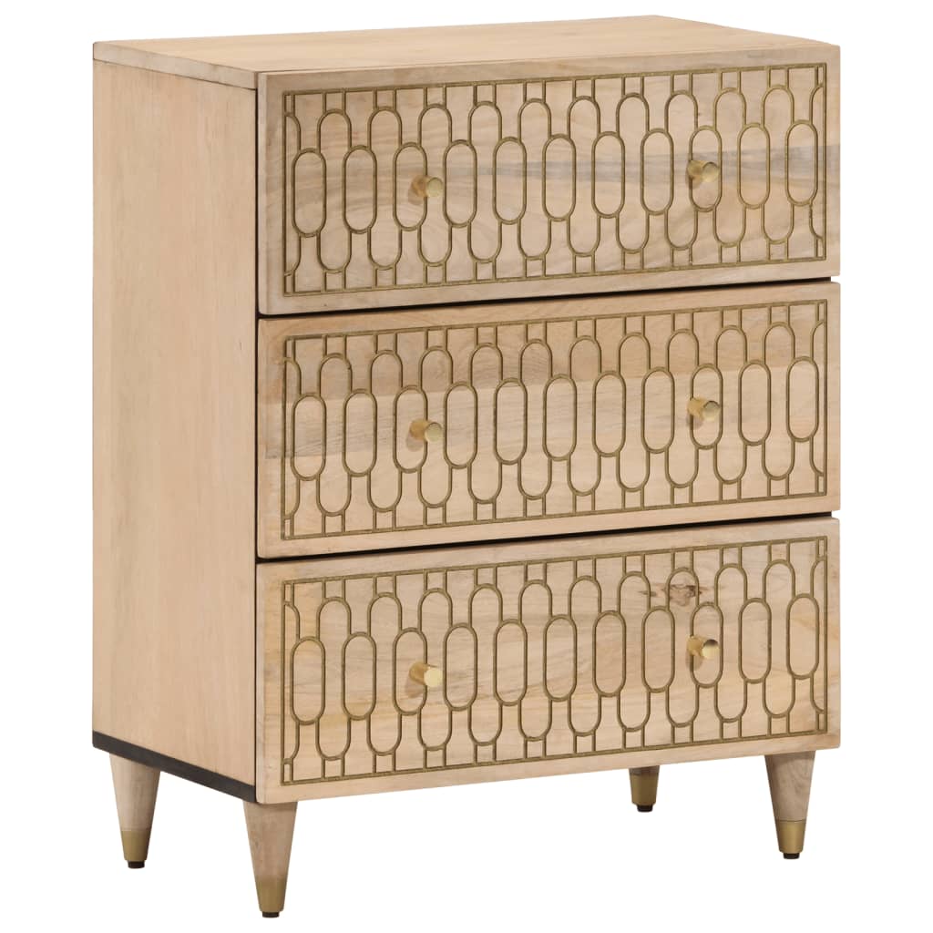 Beistellschränke 3 Stk. 60x33x75 cm Massivholz Mango