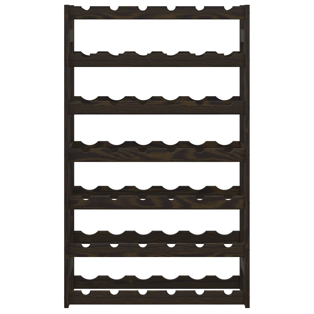 Weinregal für 42 Flaschen Schwarz Massivholz Kiefer