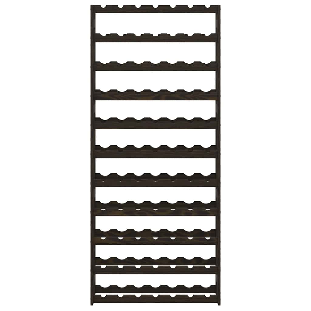 Weinregal für 77 Flaschen Schwarz Massivholz Kiefer