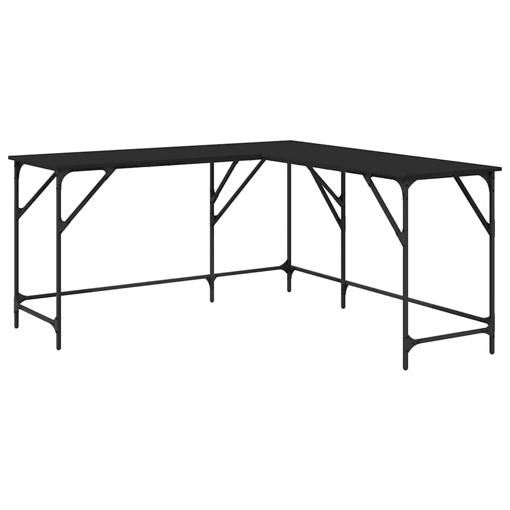 Schreibtisch Schwarz 149x149x75 cm Holzwerkstoff