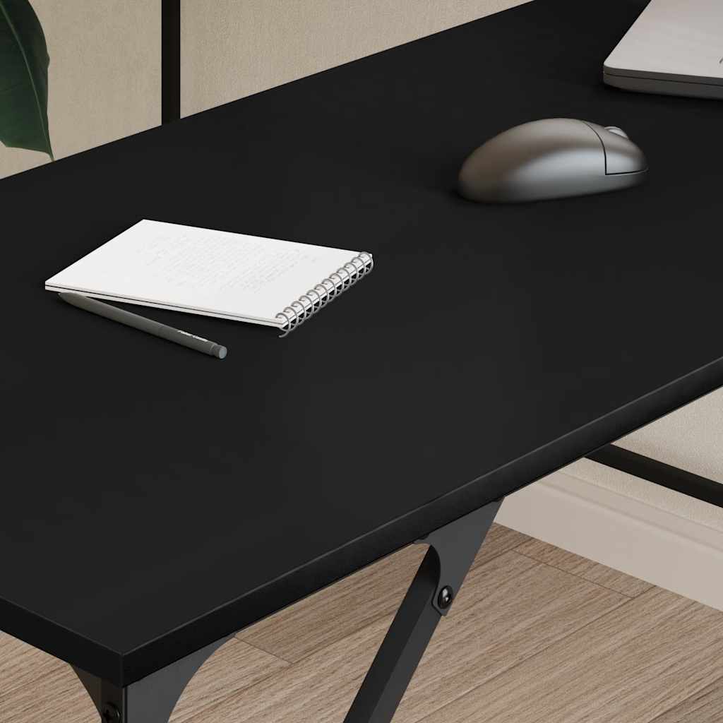 Schreibtisch Schwarz 149x149x75 cm Holzwerkstoff