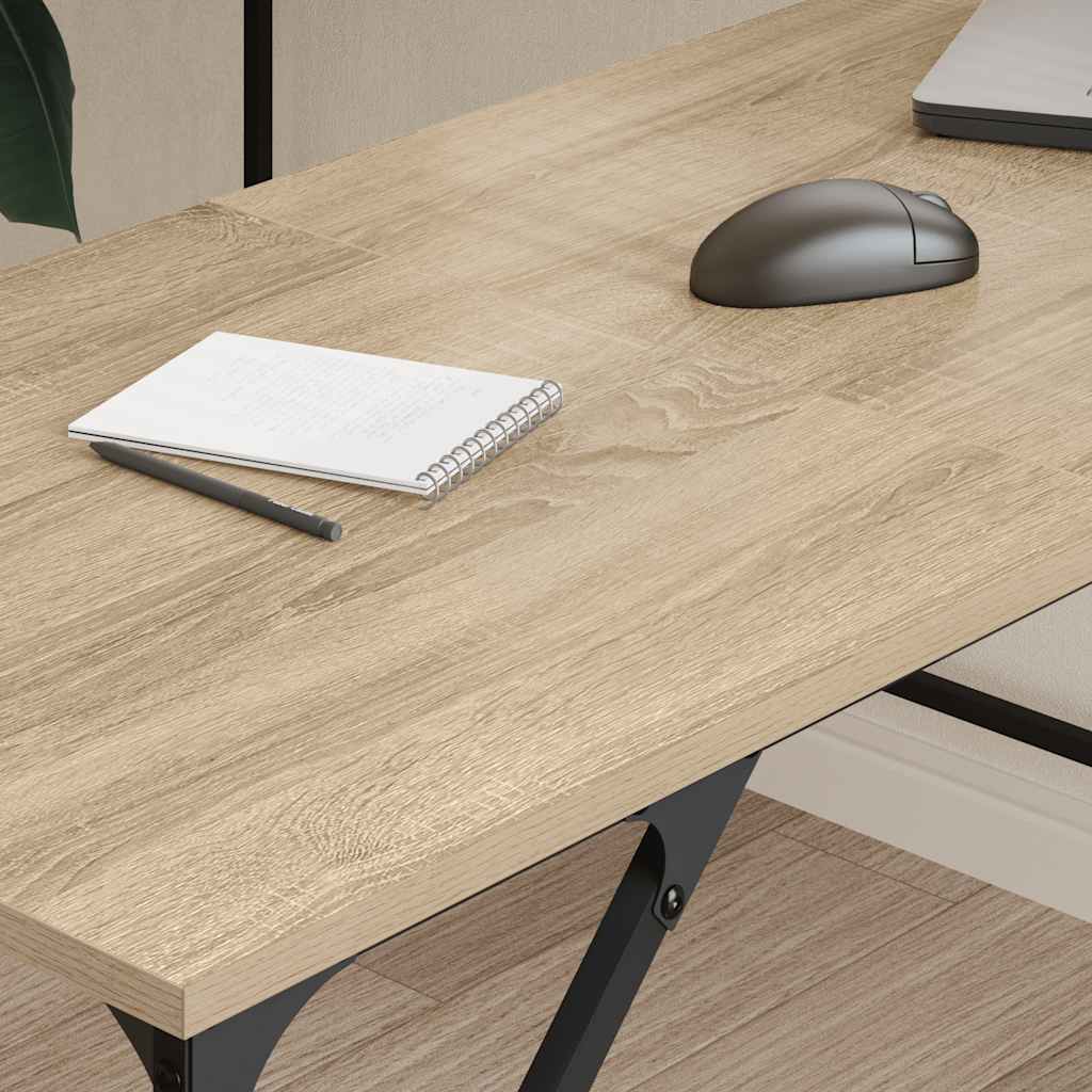 Schreibtisch Sonoma-Eiche 149x149x75 cm Holzwerkstoff