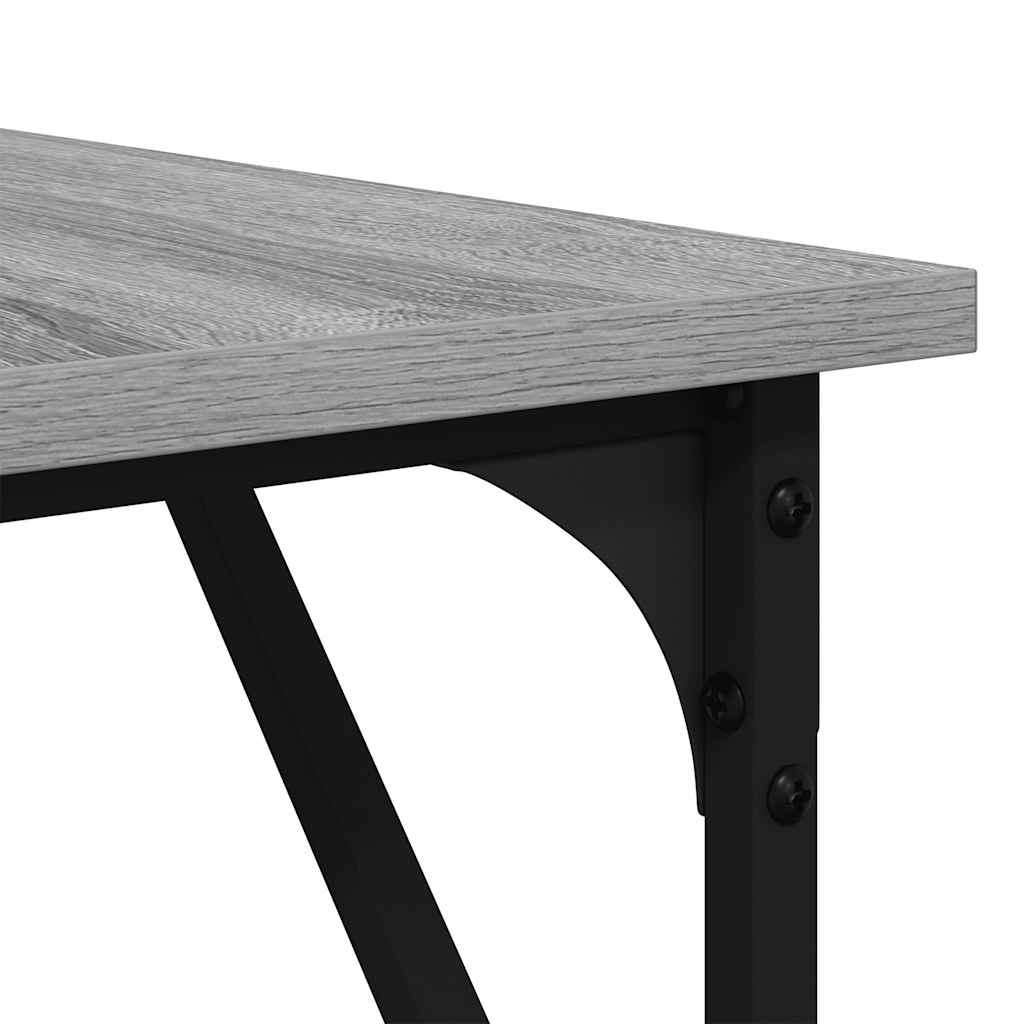 Schreibtisch Grau Sonoma 149x149x75 cm Holzwerkstoff
