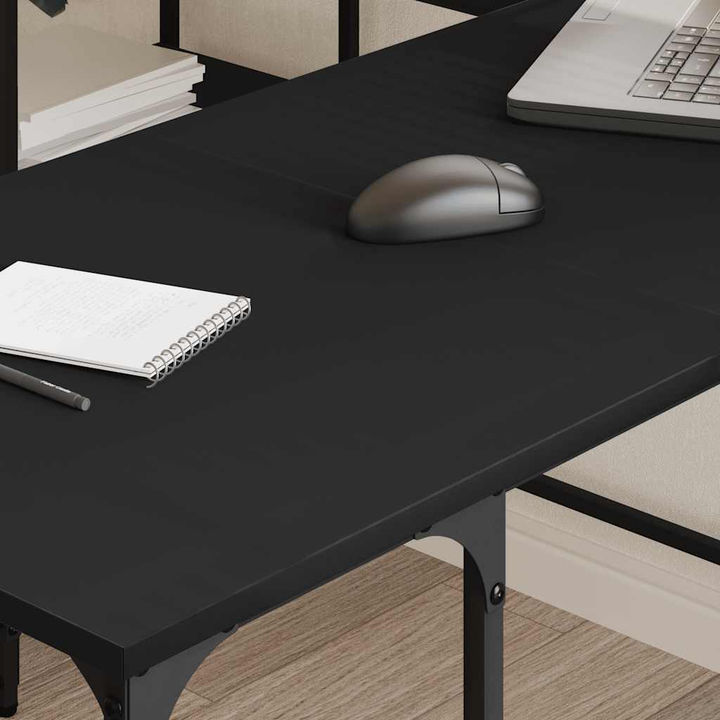 Schreibtisch Schwarz 139x139x75 cm Holzwerkstoff