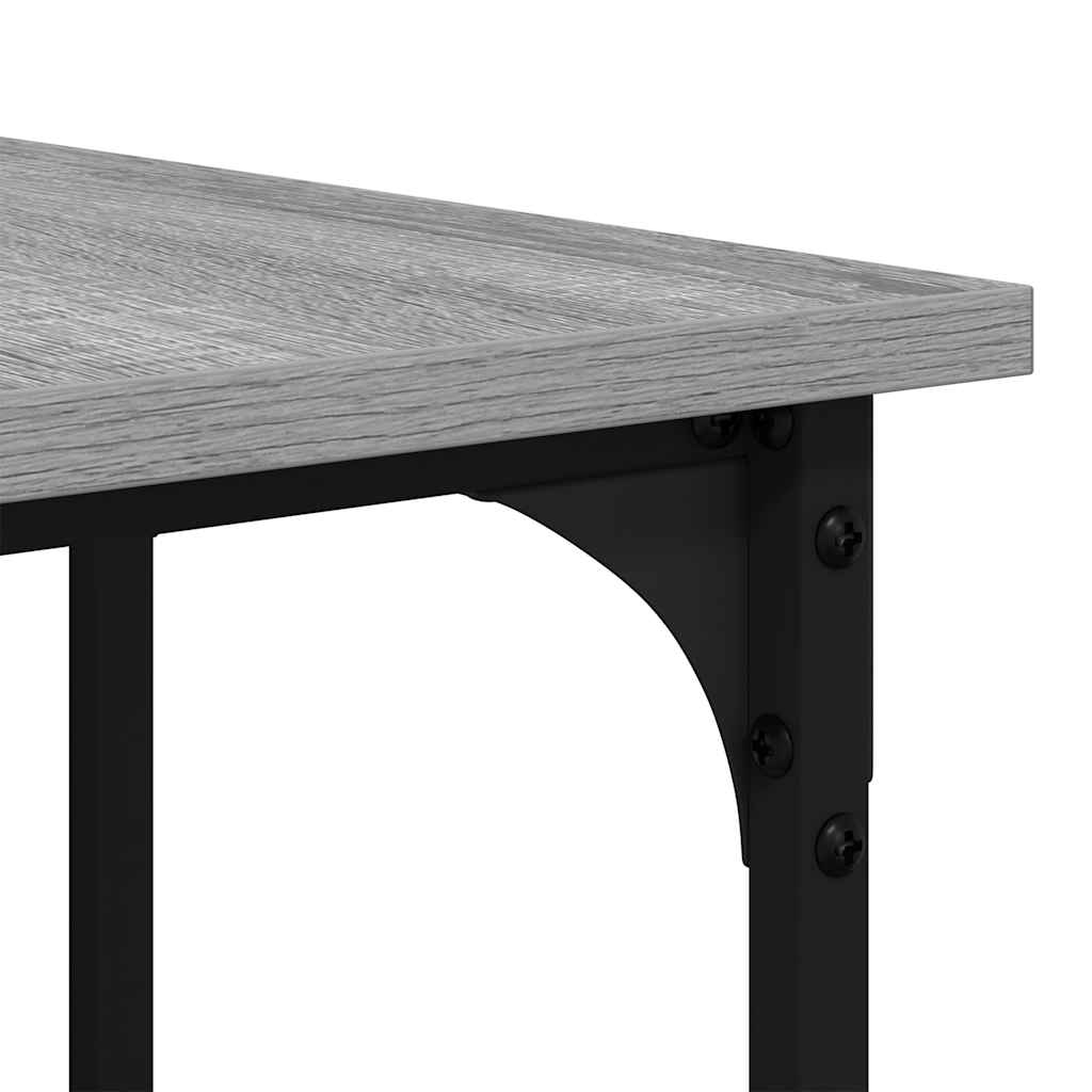 Schreibtisch Grau Sonoma 139x139x75 cm Holzwerkstoff