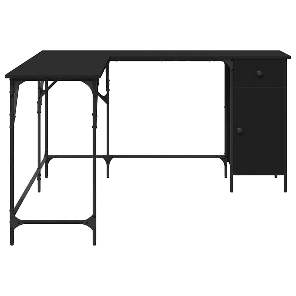 Schreibtisch Schwarz 141x141x75 cm Holzwerkstoff
