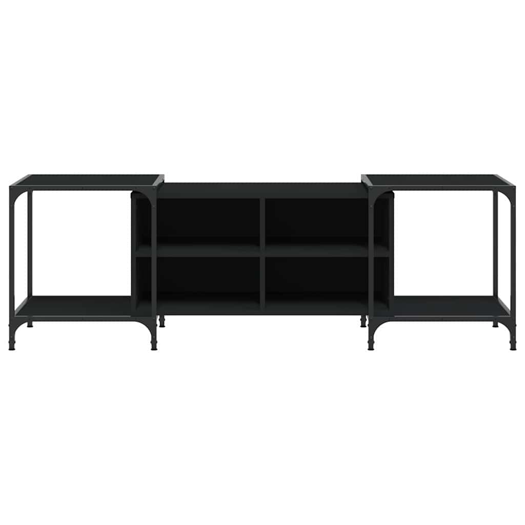 TV-Schrank Schwarz 153x37x50 cm Holzwerkstoff