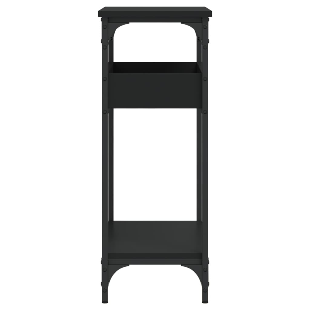 Konsolentisch mit Ablage Schwarz 75x29x75cm Holzwerkstoff