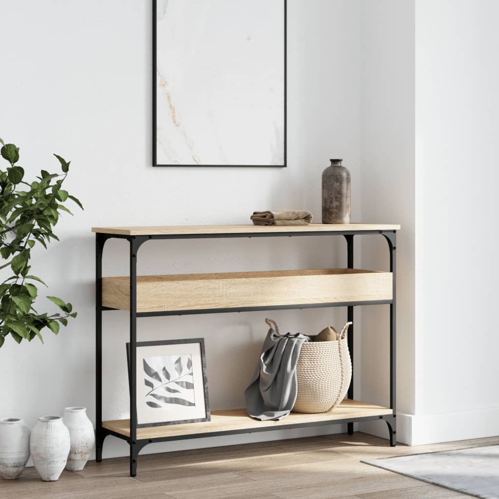 Konsolentisch mit Ablage Sonoma-Eiche 100 x 29 x 75 cm Holzwerkstoff