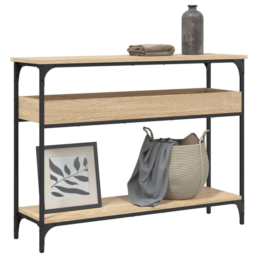Konsolentisch mit Ablage Sonoma-Eiche 100 x 29 x 75 cm Holzwerkstoff