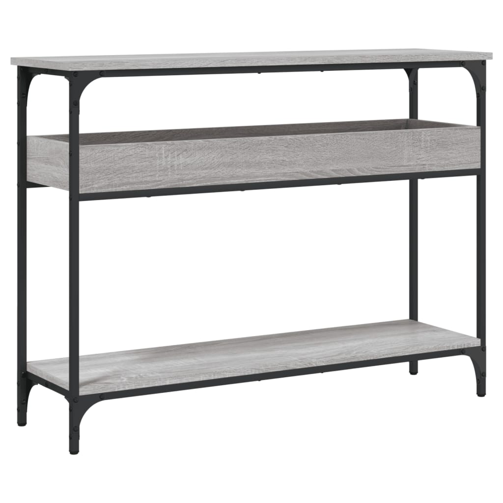 Konsolentisch mit Ablage Grau Sonoma 100x29x75cm Holzwerkstoff