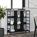 Sideboard Schwarz 102x32x103,5 cm Holzwerkstoff
