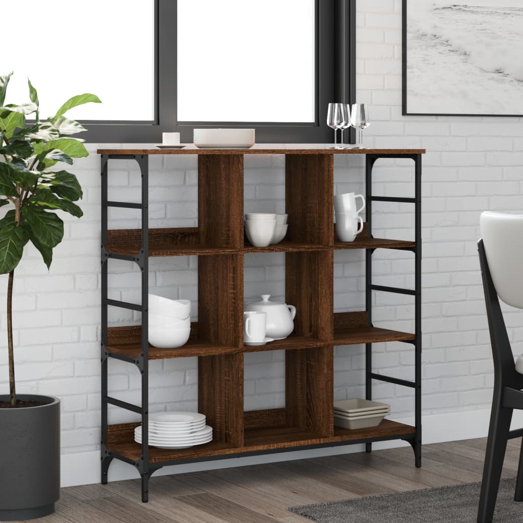 Sideboard Braun Eichen-Optik 102x32x103,5 cm Holzwerkstoff